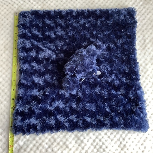 Blankets and Beyond Blue Plush Bear Lovey Security Blanket Stuffed Animal Toy - Picture 6 of 9